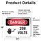 Signmission 208 Volts Danger Sign, Vinyl Decal, 24in W x 18in L, 2PK OS-2PACK-DS-D-1824-L-1007 - alternate 5
